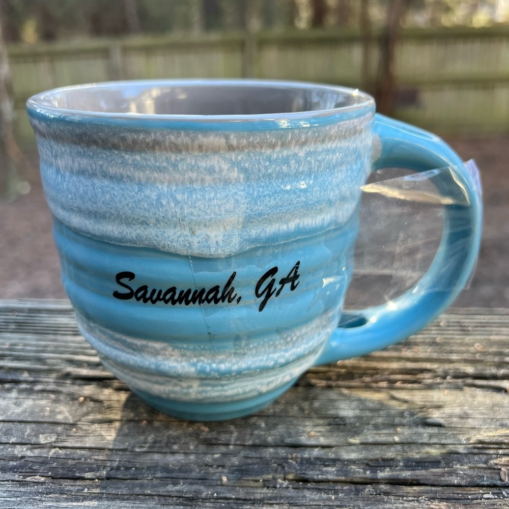 NWT Savannah GA Hand Crafted Large Ceramic Glaze Mug